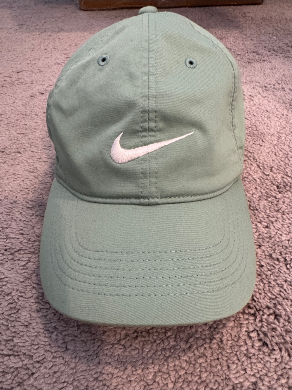 Nike Light Sage Green Baseball Cap with White Swoosh